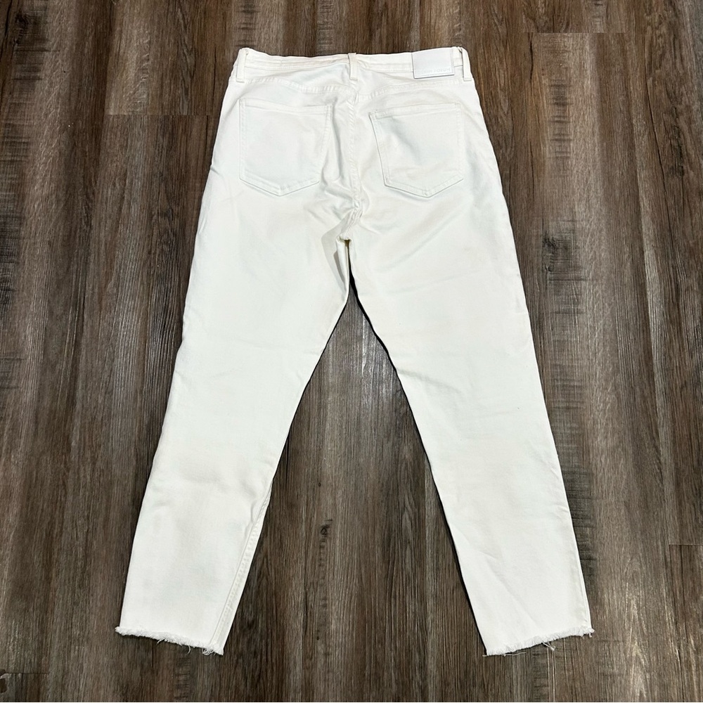 52 Aritzia Denim Forum The Yoko High Rise Slim White Women’s Size 31 - Picture 9 of 11